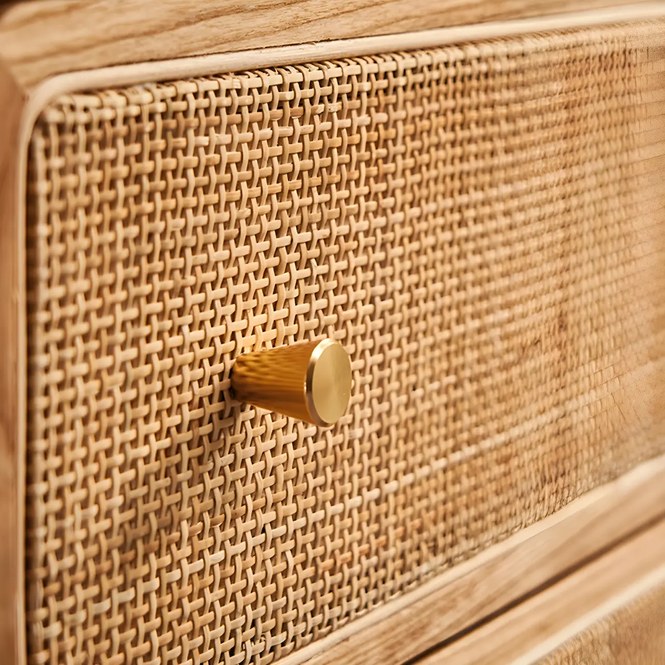 Traditional Natural Wooden Dresser with Drawers for Bedroom Use Image - 8 | homeyfad