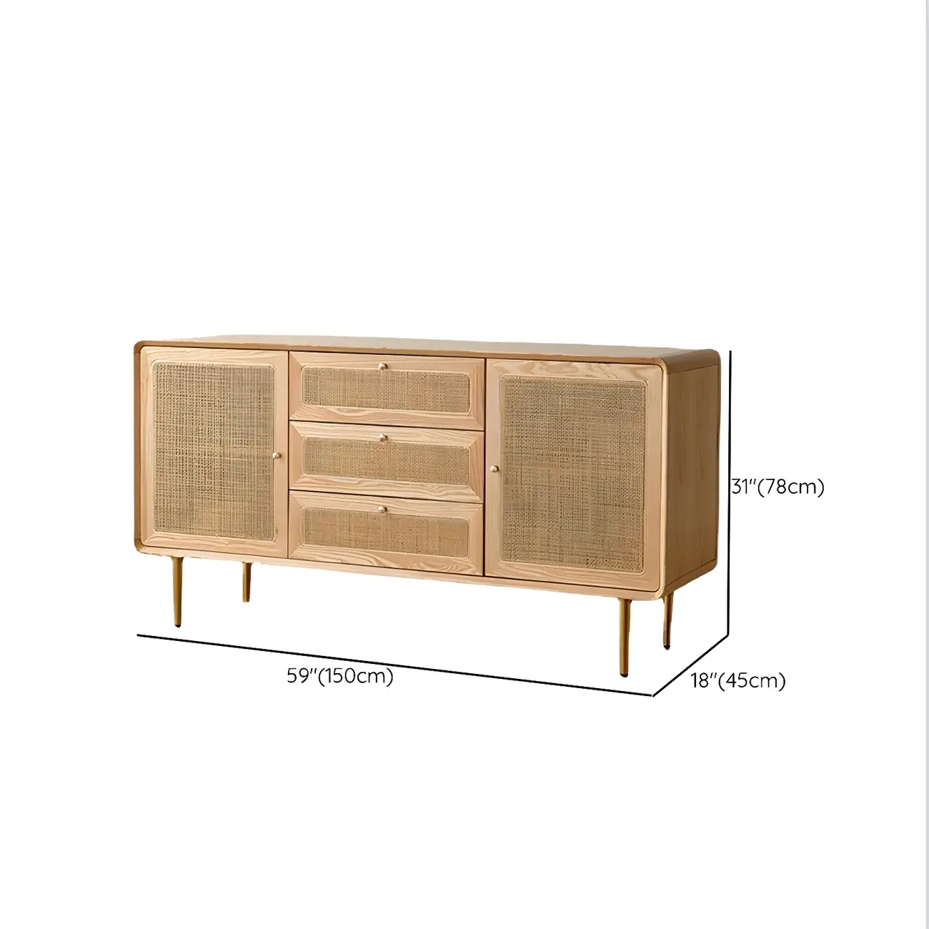 Traditional Natural Wooden Dresser with Drawers for Bedroom Use Image - 12 | homeyfad