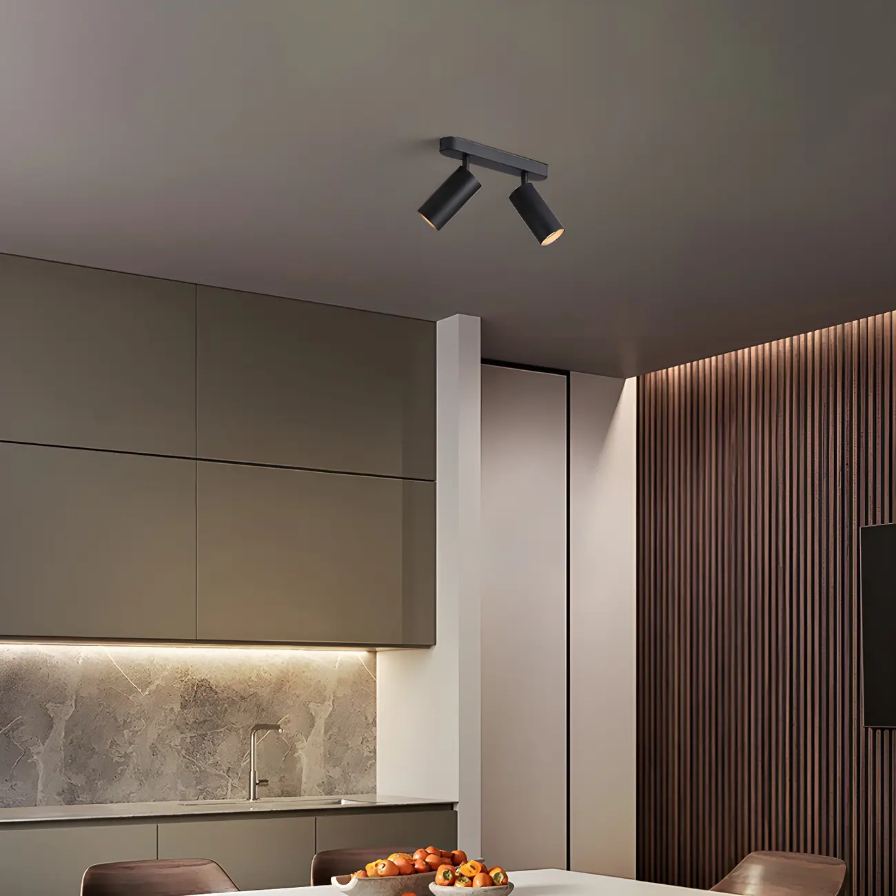 Modern Semi Flush Ceiling Light for Bedroom with Aluminum Shade Image - 3 | homeyfad