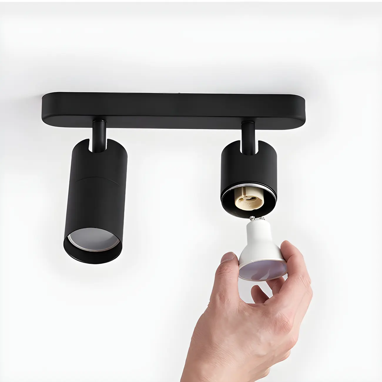 Modern Semi Flush Ceiling Light for Bedroom with Aluminum Shade Image - 14 | homeyfad