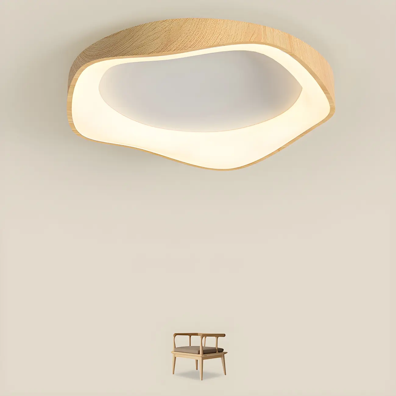 Modern LED Flush Ceiling Light for Living Room Decor Image - 2 | homeyfad