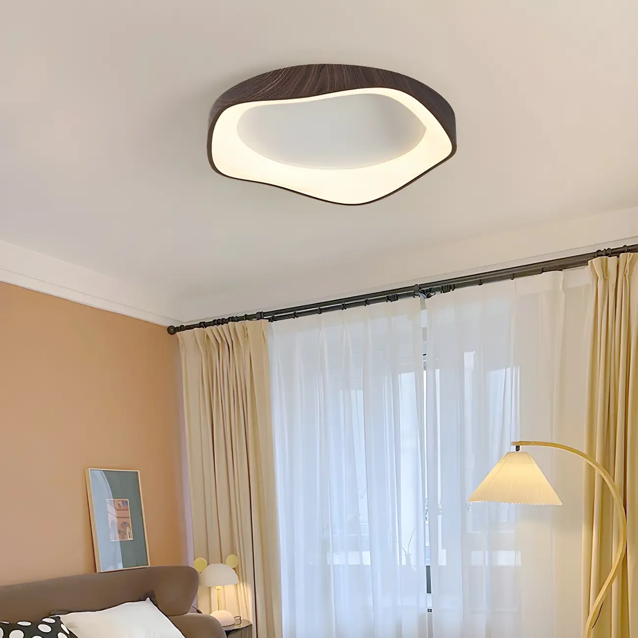 Modern LED Flush Ceiling Light for Living Room Decor Image - 5
