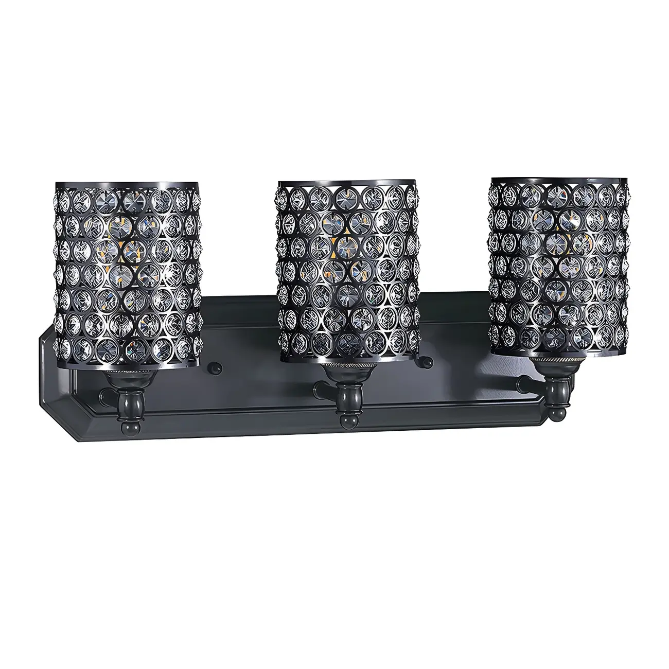 Crystal Cylinder Vanity Light for Glamorous Bathroom Image - 7 | homeyfad