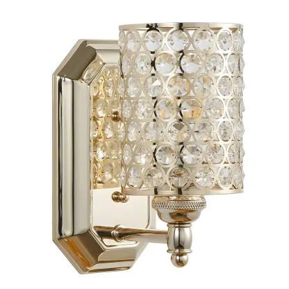 Crystal Cylinder Vanity Light for Glamorous Bathroom Image - 5