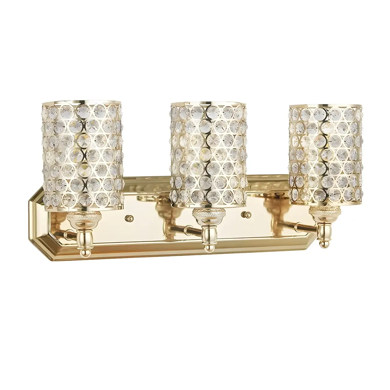 Crystal Cylinder Vanity Light for Glamorous Bathroom Image - 4