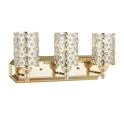 Crystal Cylinder Vanity Light for Glamorous Bathroom Image - 4