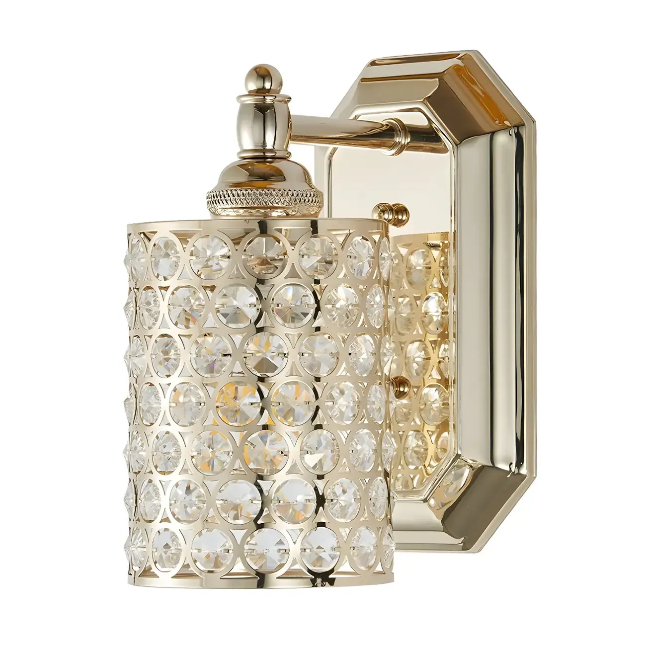 Crystal Cylinder Vanity Light for Glamorous Bathroom Image - 3