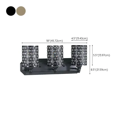 Crystal Cylinder Vanity Light for Glamorous Bathroom Image - 9