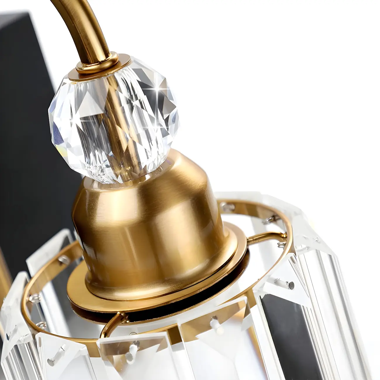 Nordic Glam Vanity Light with Crystal Shade for Bathroom Image - 5 | homeyfad