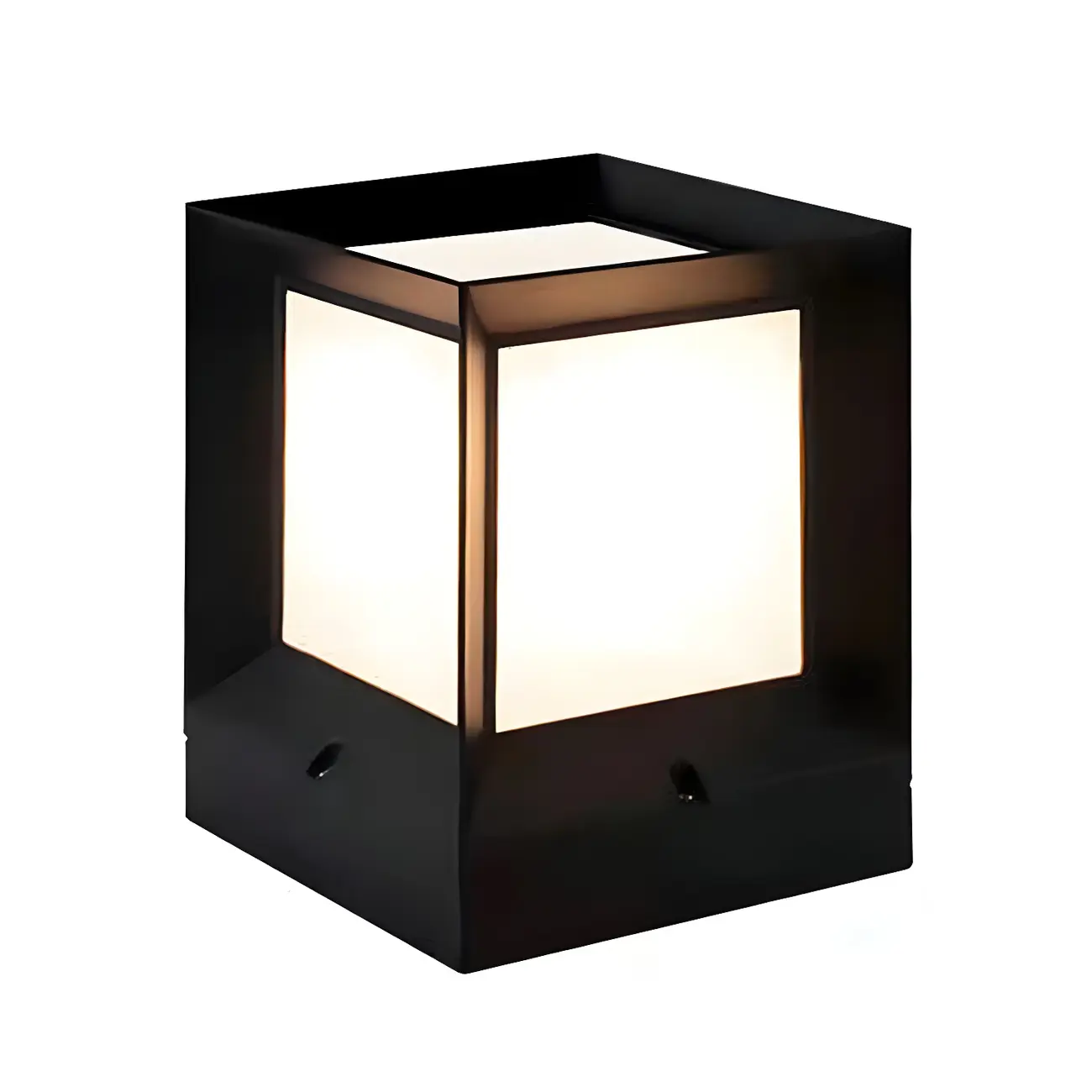 Outdoor Rectangle Black Plastic Solar Post Cap Light LED Lamp Image - 5 | homeyfad