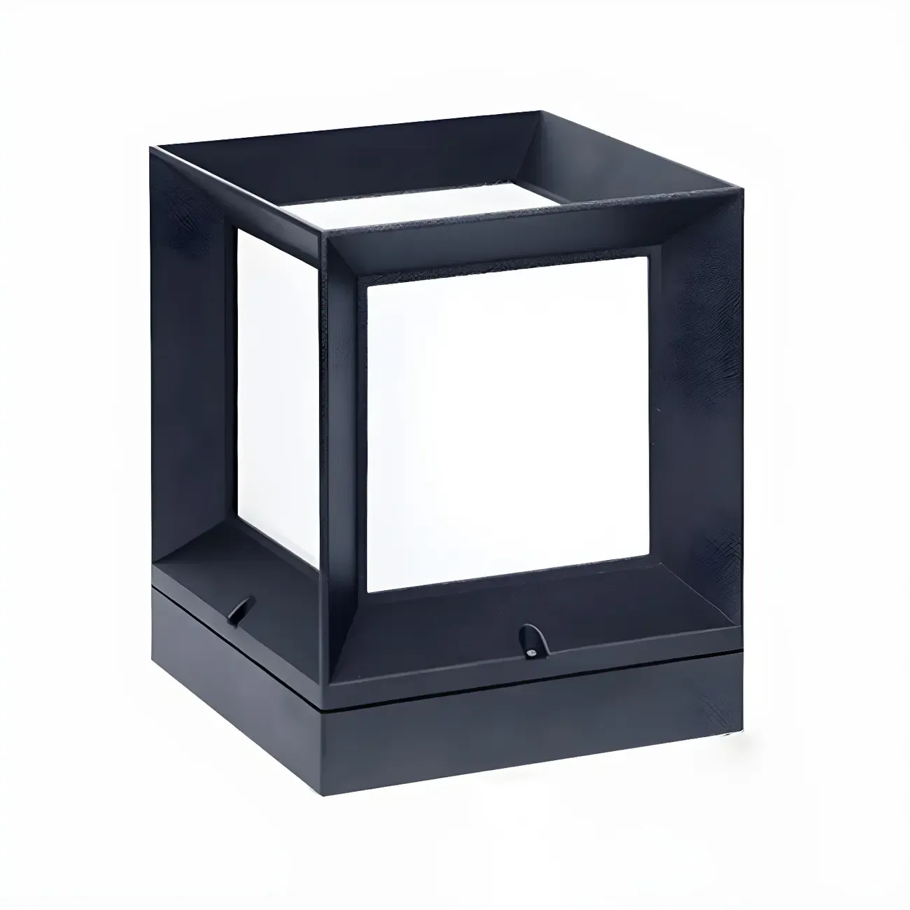 Outdoor Rectangle Black Plastic Solar Post Cap Light LED Lamp Image - 6