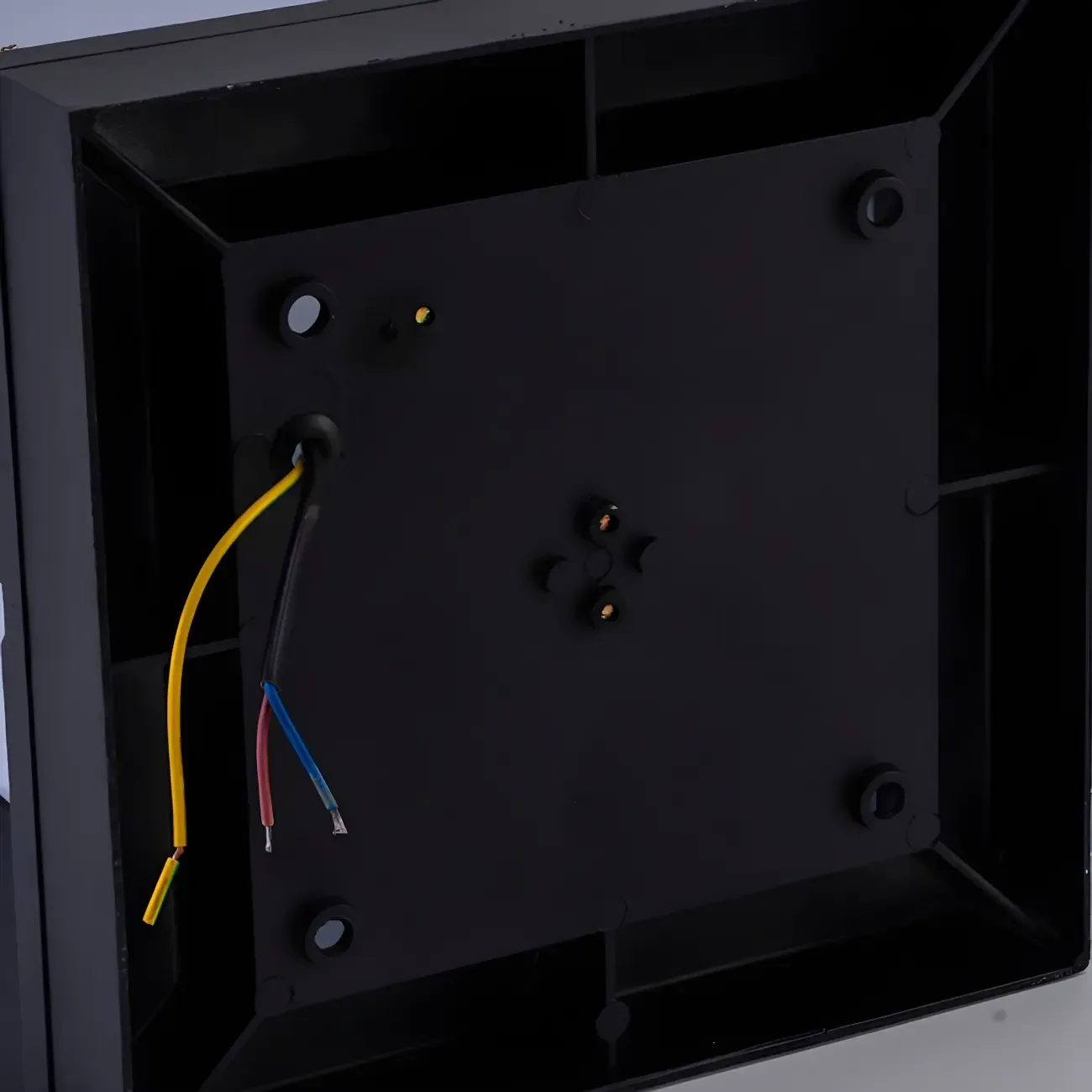 Outdoor Rectangle Black Plastic Solar Post Cap Light LED Lamp Image - 9