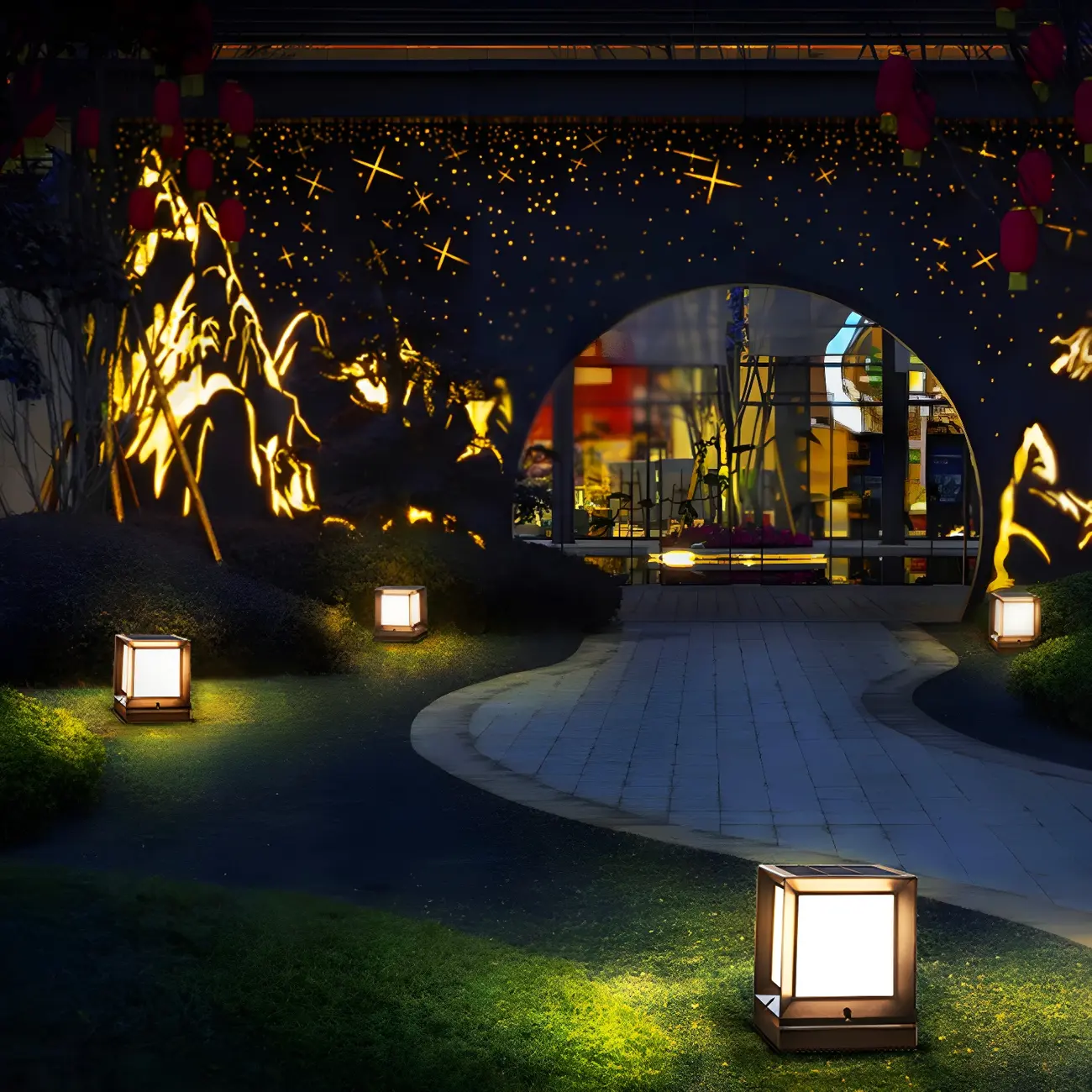 Outdoor Rectangle Black Plastic Solar Post Cap Light LED Lamp Image - 12 | homeyfad