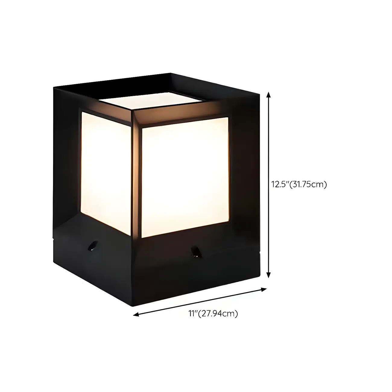 Outdoor Rectangle Black Plastic Solar Post Cap Light LED Lamp Image - 19 | homeyfad