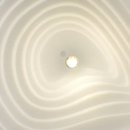 Modern White LED Kitchen Island Light Plastic Tapered Shade Image - 10