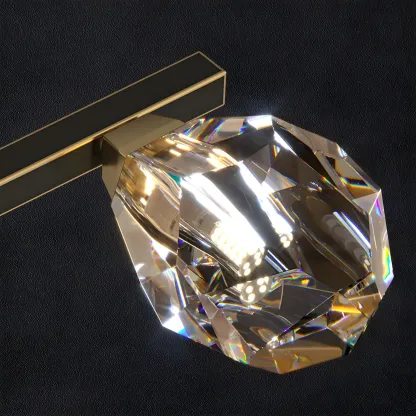 Contemporary Linear Crystal Island Pendant Light Image - 8