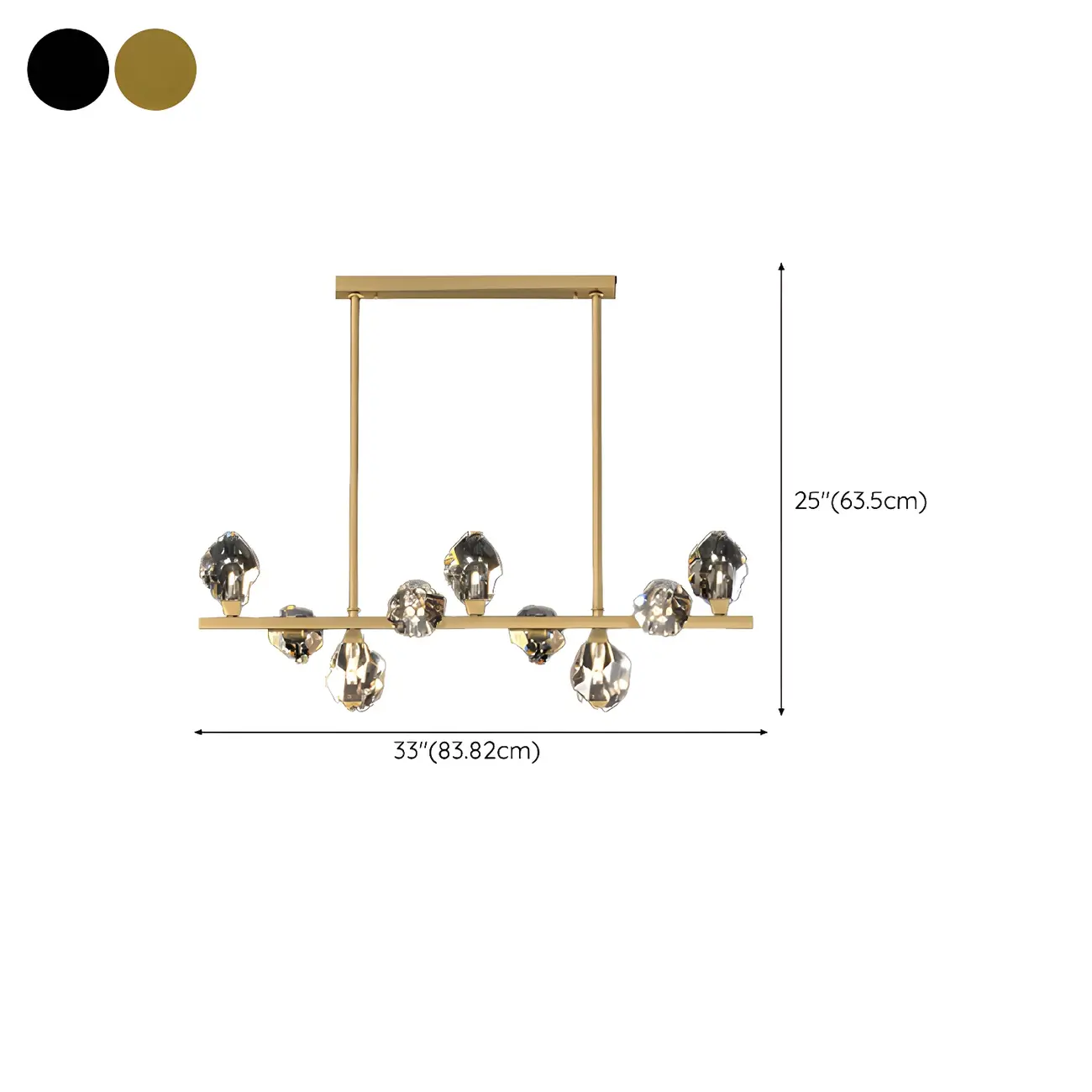 Contemporary Linear Crystal Island Pendant Light Image - 20 | homeyfad