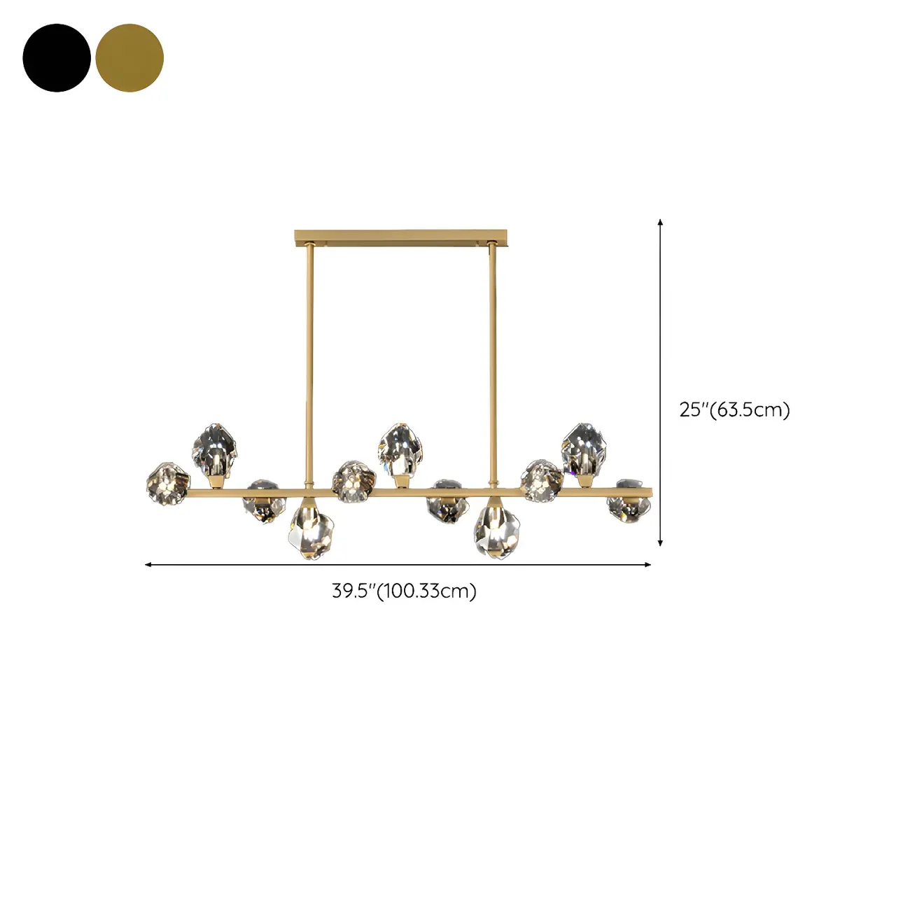 Contemporary Linear Crystal Island Pendant Light Image - 21 | homeyfad