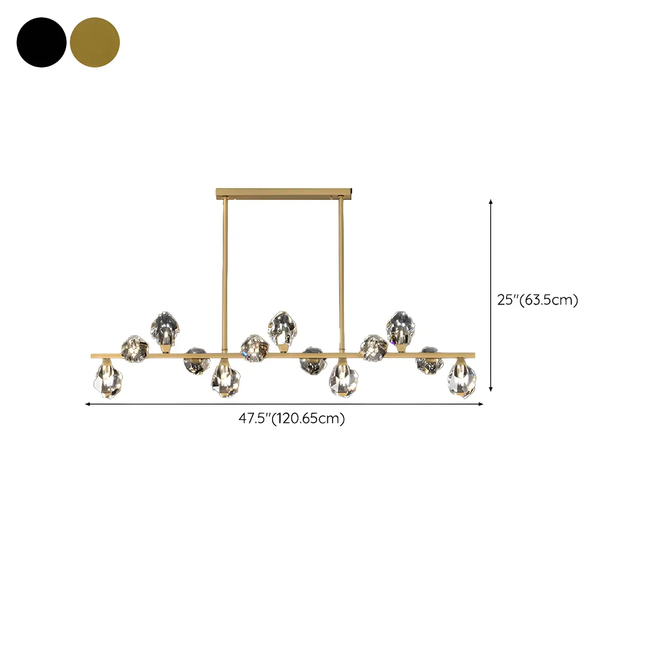 Contemporary Linear Crystal Island Pendant Light Image - 22 | homeyfad