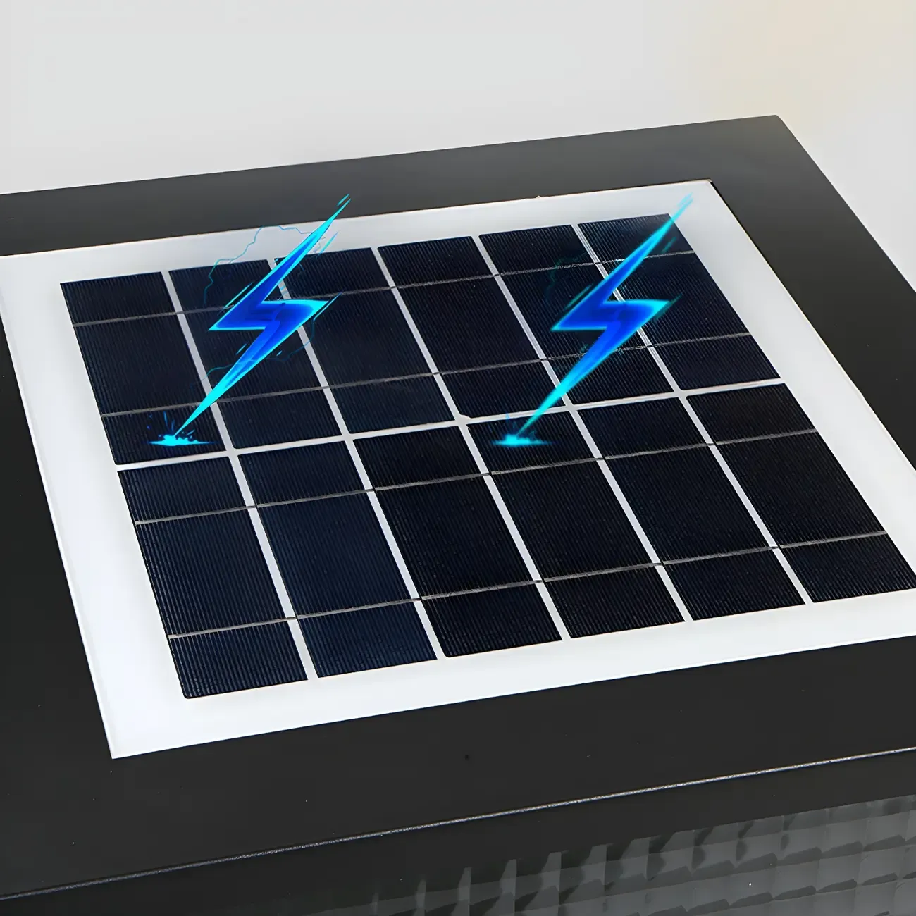 Black Rectangle Color-Changing Solar Outdoor Post Lights