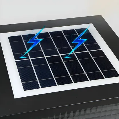 Black Rectangle Color-Changing Solar Outdoor Post Lights