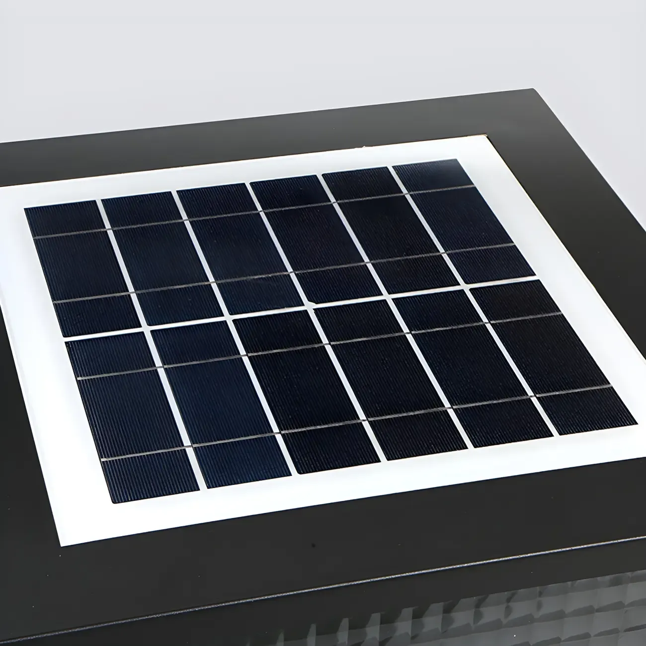 Black Rectangle Color-Changing Solar Outdoor Post Lights