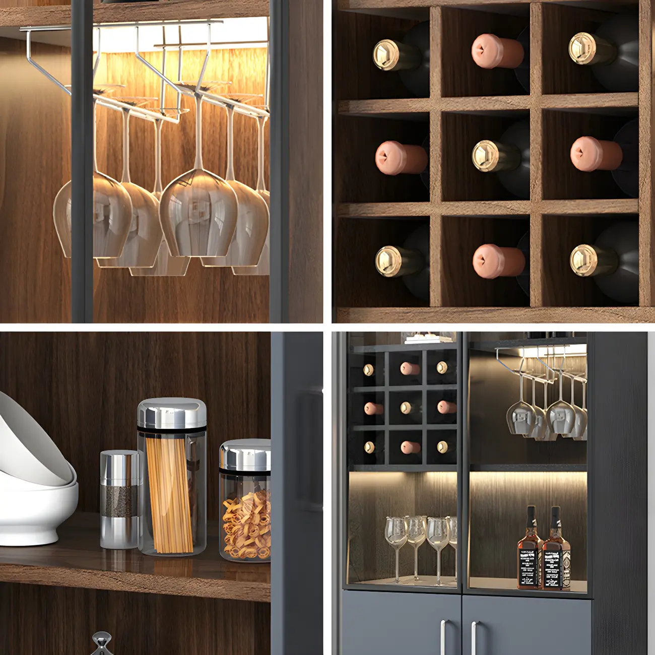 Stylish Wooden Display Cabinet with Glass Doors for Home Image - 7 | homeyfad