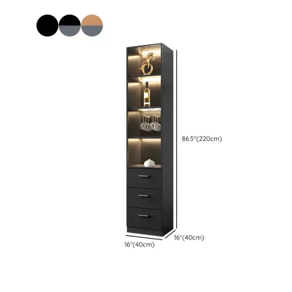 Stylish Wooden Display Cabinet with Glass Doors for Home #size