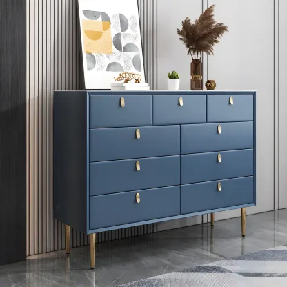 Traditional Stone Dresser in Orange with Metal legs for Home Image - 39