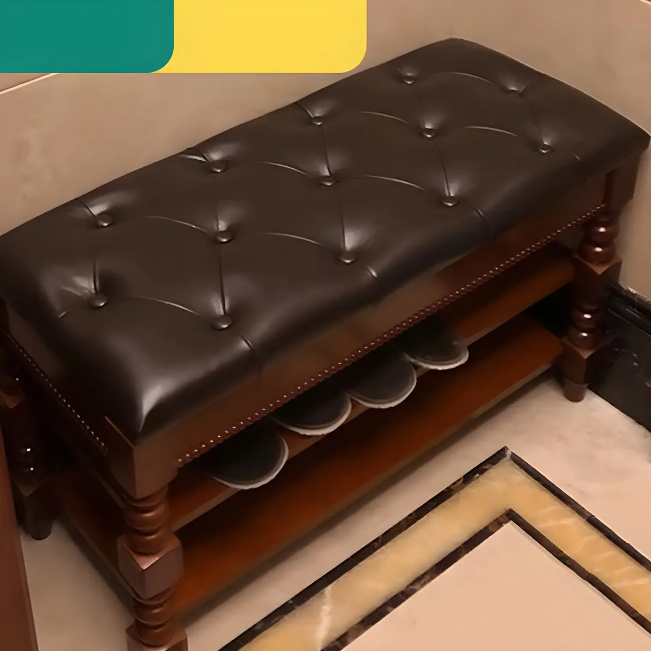 Victorian Solid Wood Flip-Top Shoe Storage Entryway Bench Image - 5 | homeyfad