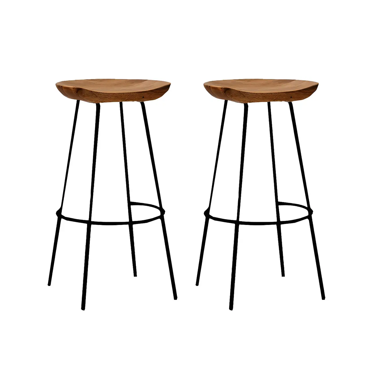 Modern Solid Wood Counter Height Bar Stools Image - 12 | homeyfad
