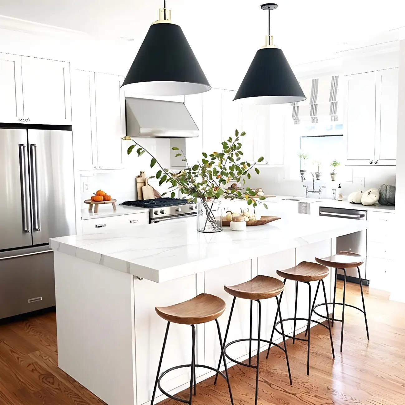 Modern Solid Wood Counter Height Bar Stools Image - 3 | homeyfad