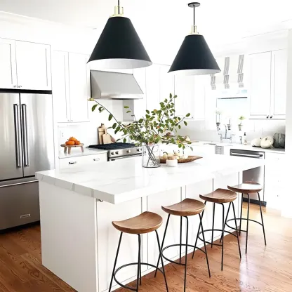 Modern Solid Wood Counter Height Bar Stools Image - 3