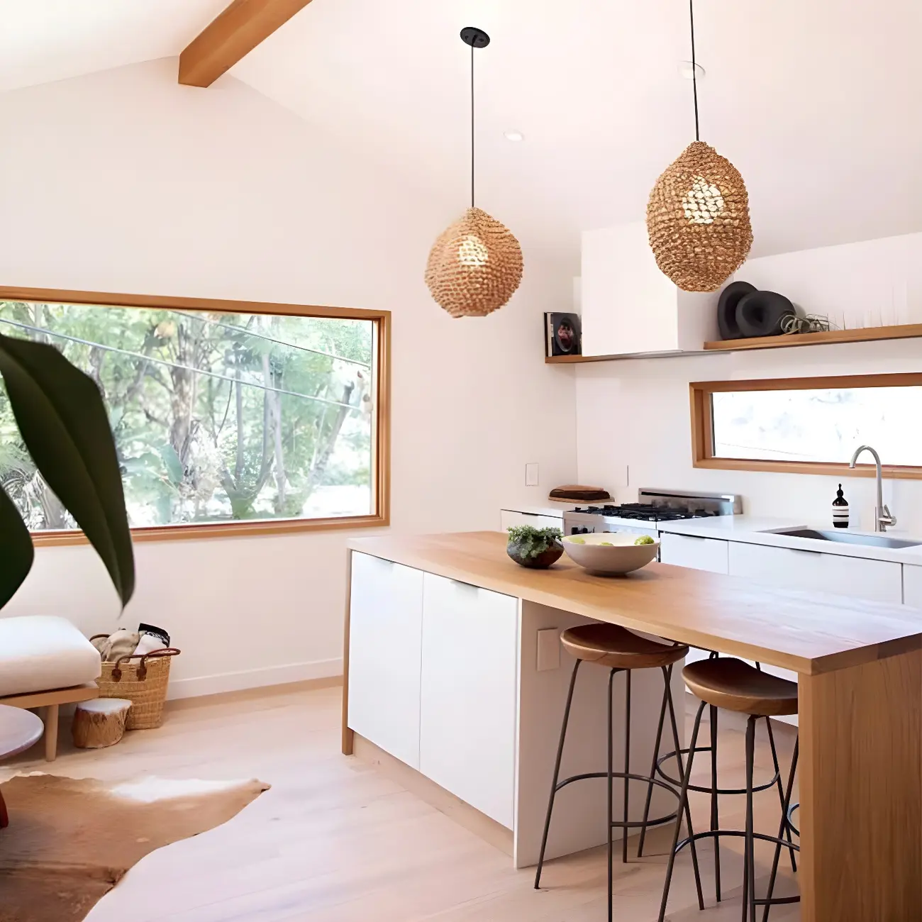 Modern Solid Wood Counter Height Bar Stools Image - 4 | homeyfad