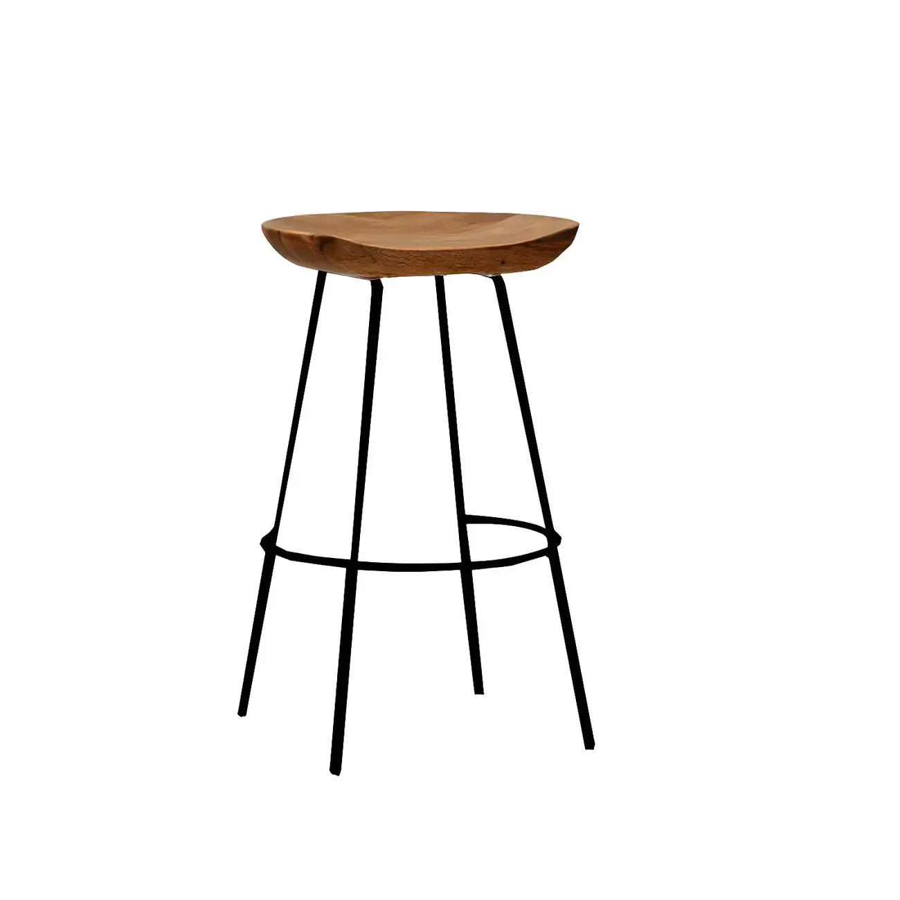 Modern Solid Wood Counter Height Bar Stools Image - 13