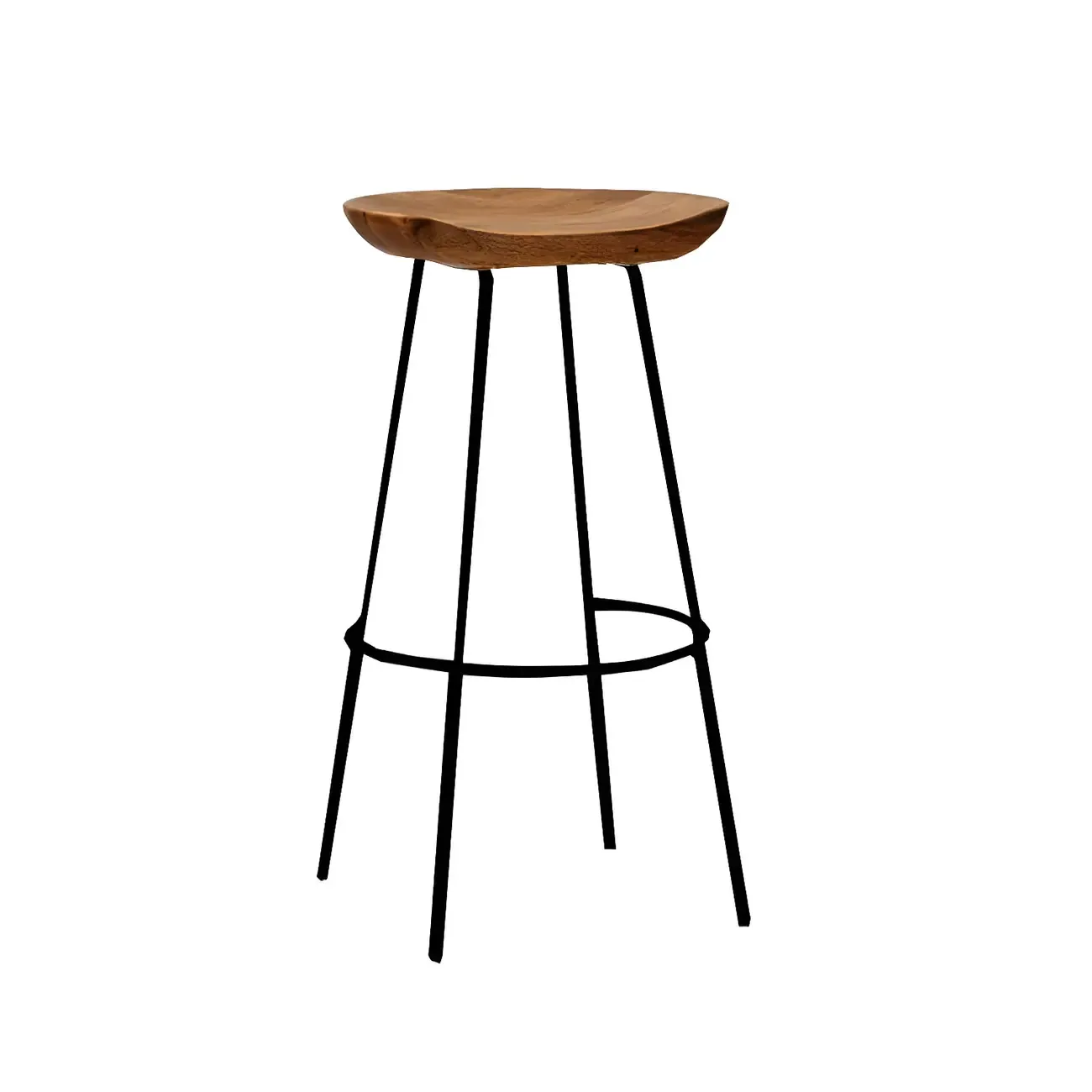 Modern Solid Wood Counter Height Bar Stools Image - 14