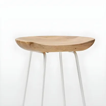 Modern Solid Wood Counter Height Bar Stools Image - 5