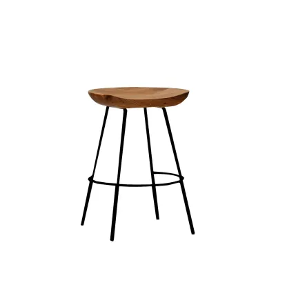 Modern Solid Wood Counter Height Bar Stools Image - 16
