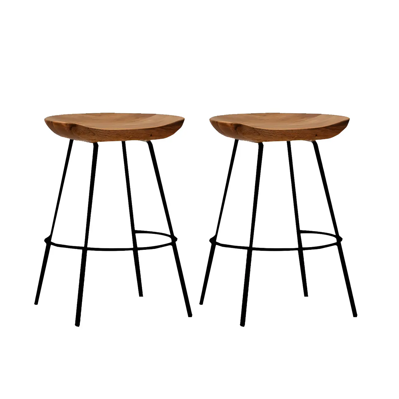 Modern Solid Wood Counter Height Bar Stools Image - 17 | homeyfad