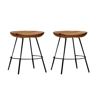 Modern Solid Wood Counter Height Bar Stools Image - 19
