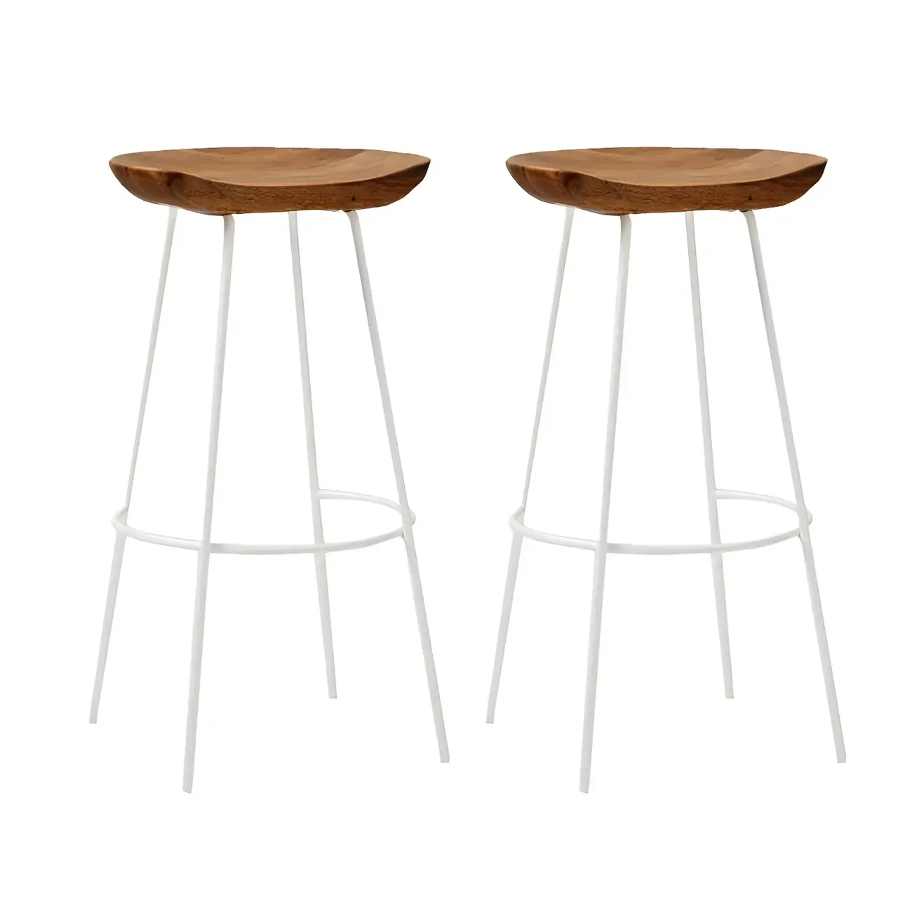 Modern Solid Wood Counter Height Bar Stools Image - 21