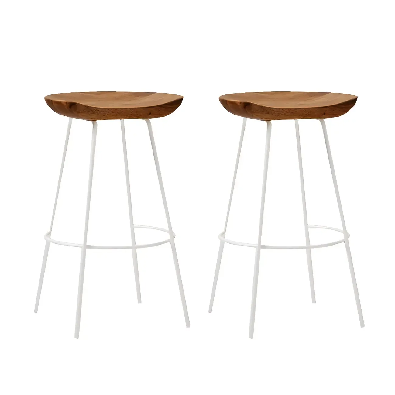 Modern Solid Wood Counter Height Bar Stools Image - 23