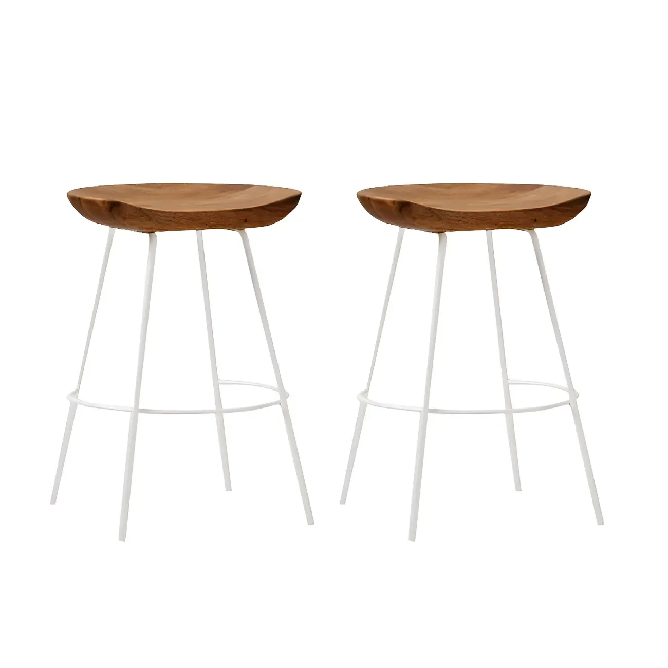 Modern Solid Wood Counter Height Bar Stools Image - 25