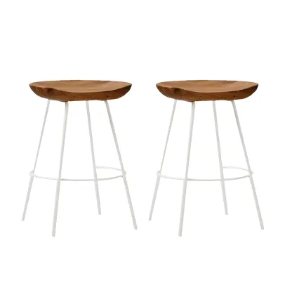 Modern Solid Wood Counter Height Bar Stools Image - 25