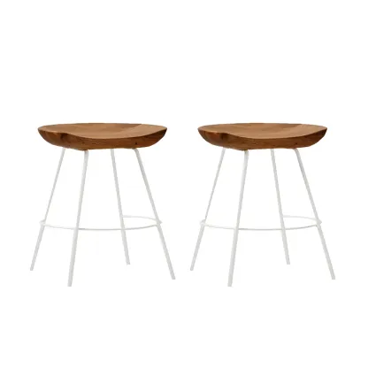 Modern Solid Wood Counter Height Bar Stools Image - 27