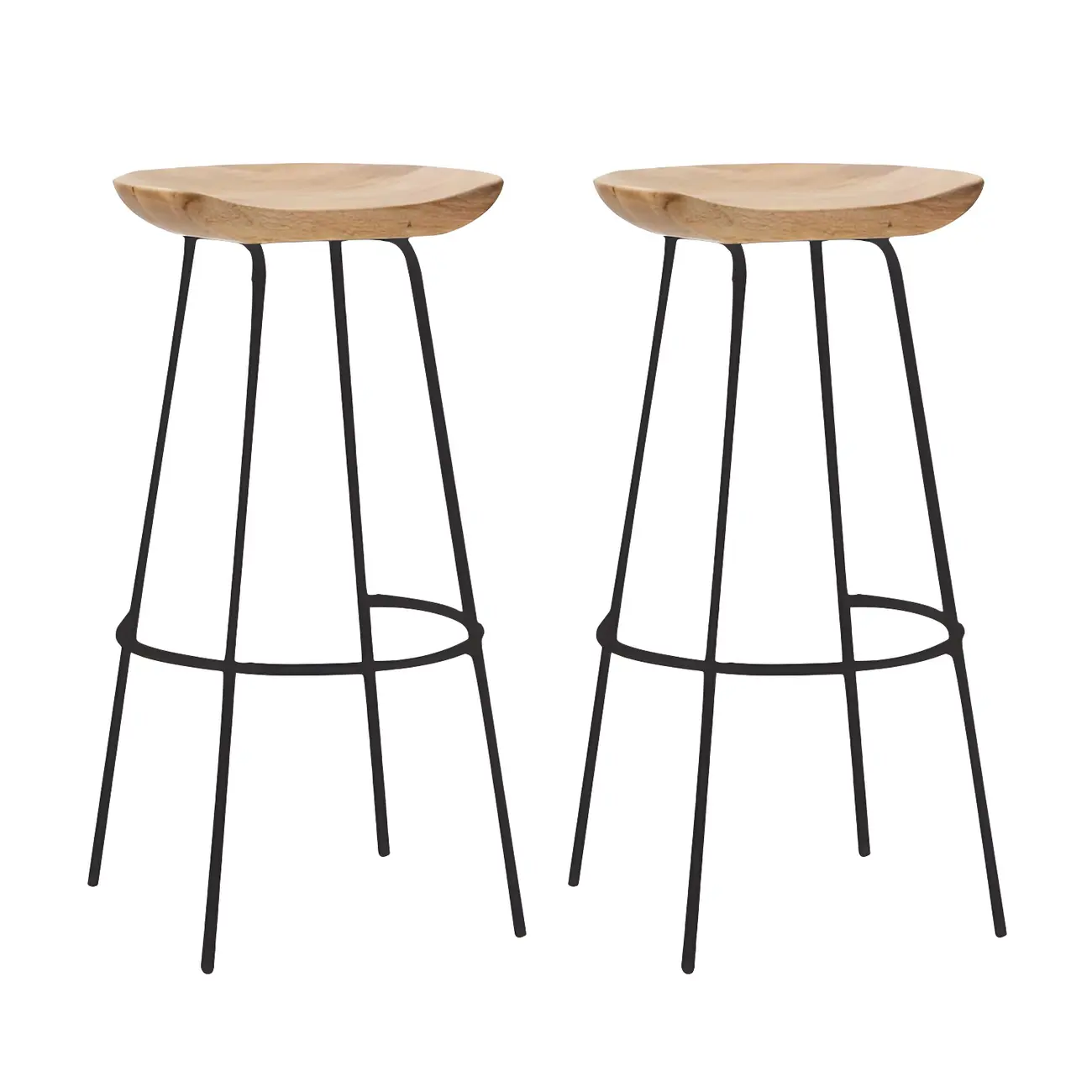 Modern Solid Wood Counter Height Bar Stools Image - 29 | homeyfad
