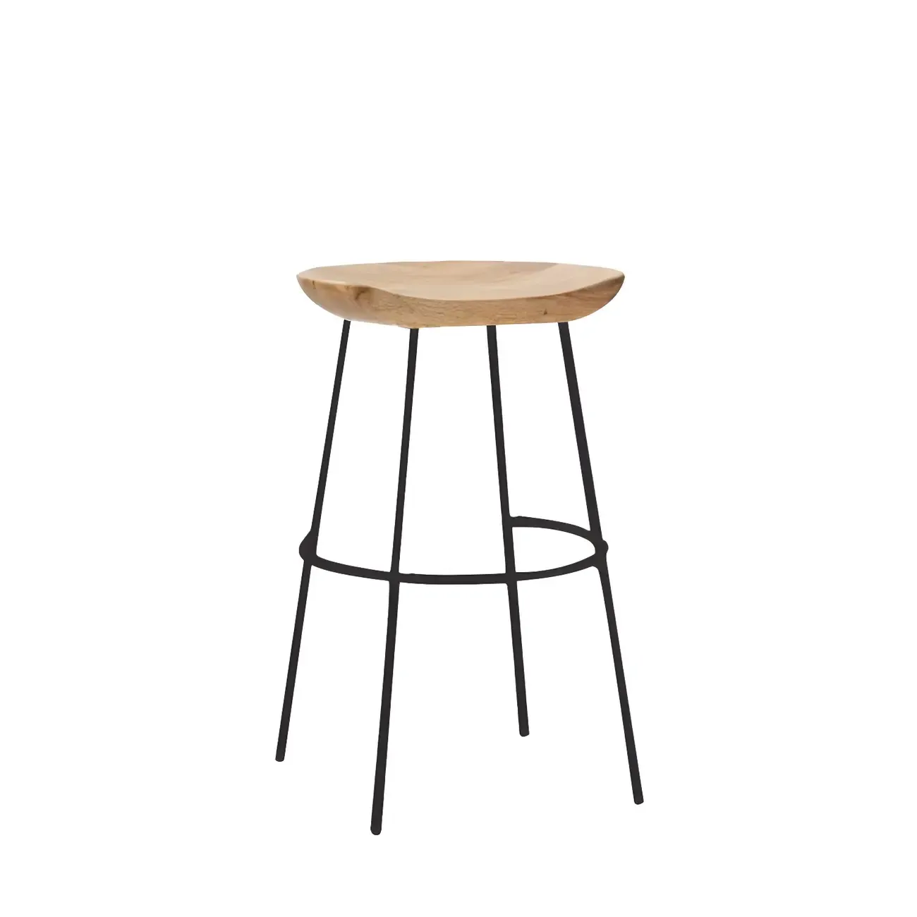 Modern Solid Wood Counter Height Bar Stools Image - 30