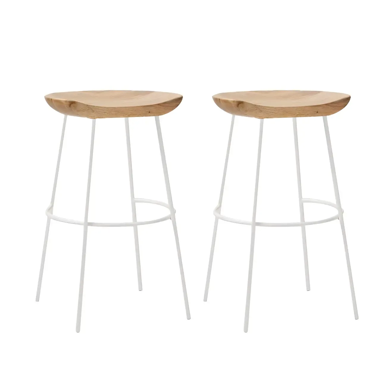 Modern Solid Wood Counter Height Bar Stools Image - 39