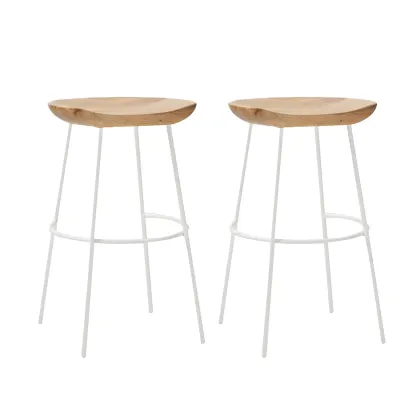 Modern Solid Wood Counter Height Bar Stools Image - 39