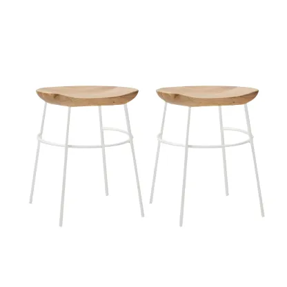 Modern Solid Wood Counter Height Bar Stools Image - 43